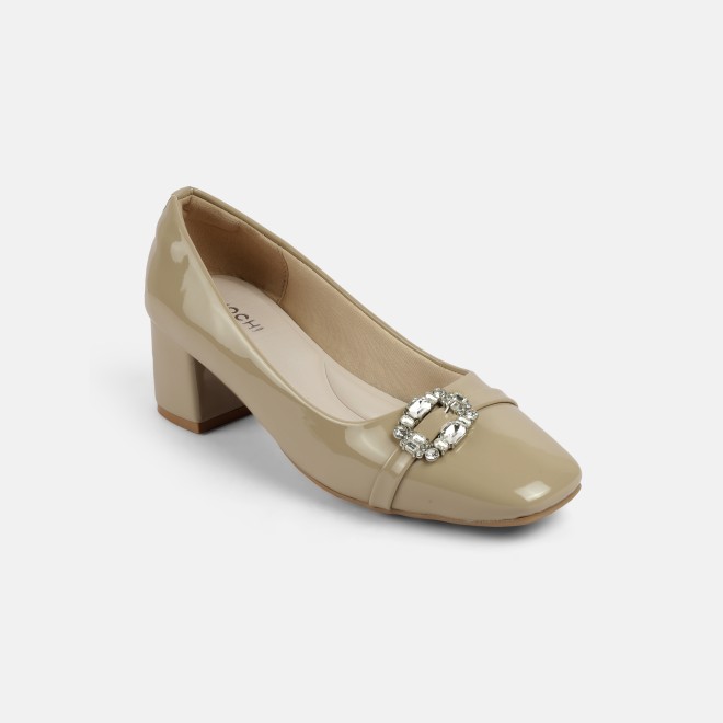 Mochi Women Beige Party Pumps (SKU: 31-1266-20-36)