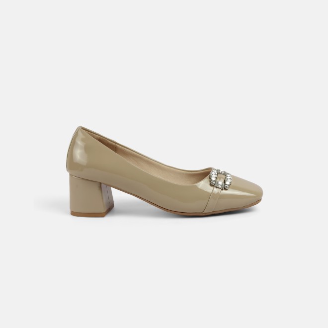 Mochi Women Beige Party Pumps (SKU: 31-1266-20-36)