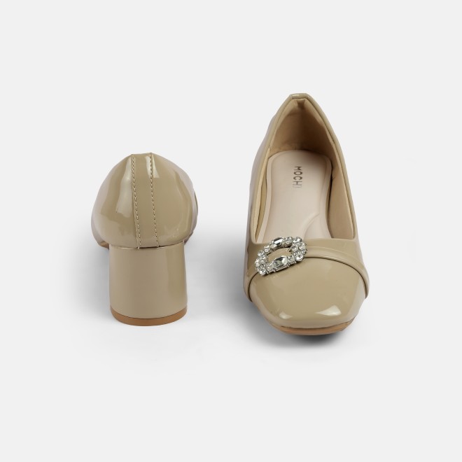 Mochi Women Beige Party Pumps (SKU: 31-1266-20-36)