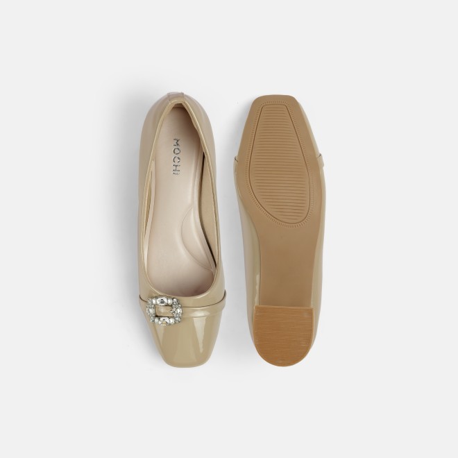 Mochi Women Beige Party Pumps (SKU: 31-1266-20-36)