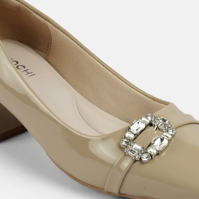 Mochi Women Beige Party Pumps (SKU: 31-1266-20-36)
