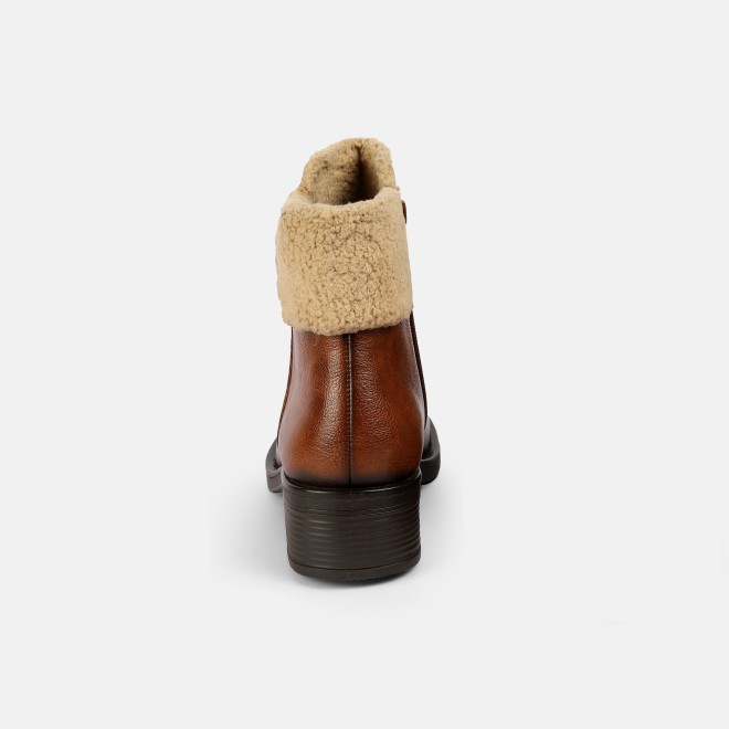 Mochi Women Tan Casual Boots (SKU: 31-1278-23-36)