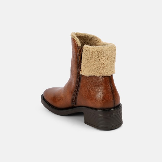 Mochi Women Tan Casual Boots (SKU: 31-1278-23-36)