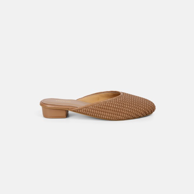 Mochi Women Beige Ethnic Slip Ons (SKU: 31-1291-20-36)