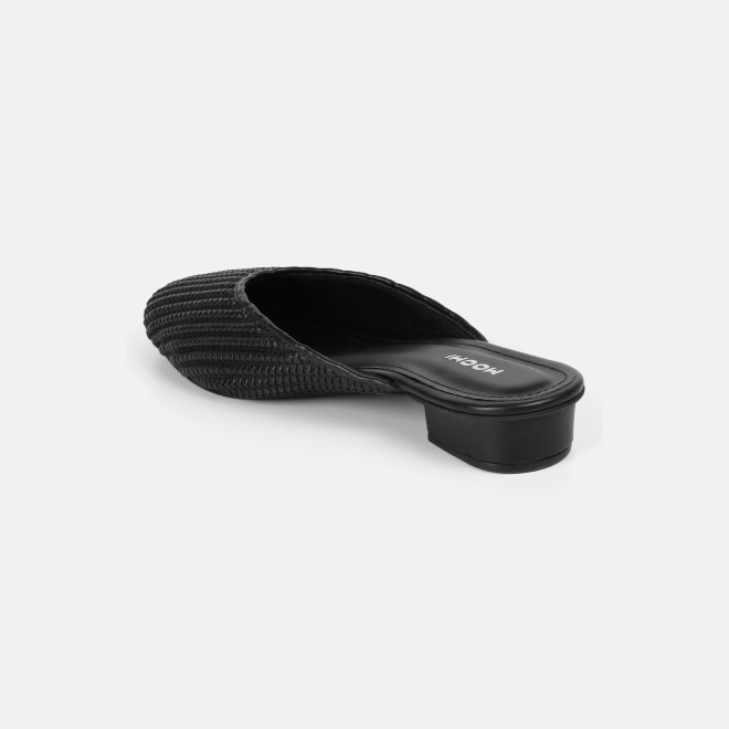 Mochi Women Black Ethnic Slip Ons (SKU: 31-1291-11-36)