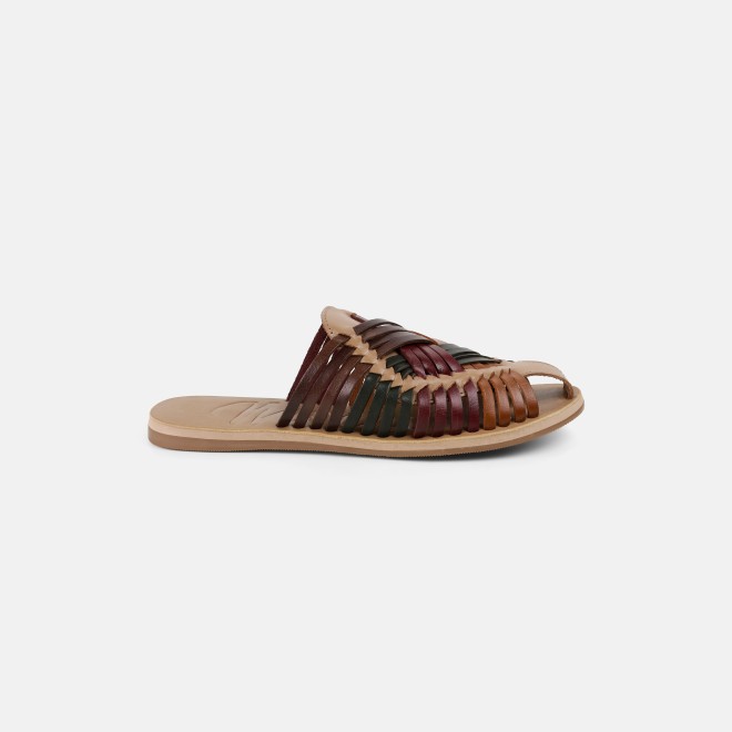 Mochi Women Beige-multi Casual Slip Ons (SKU: 31-1293-63-36)