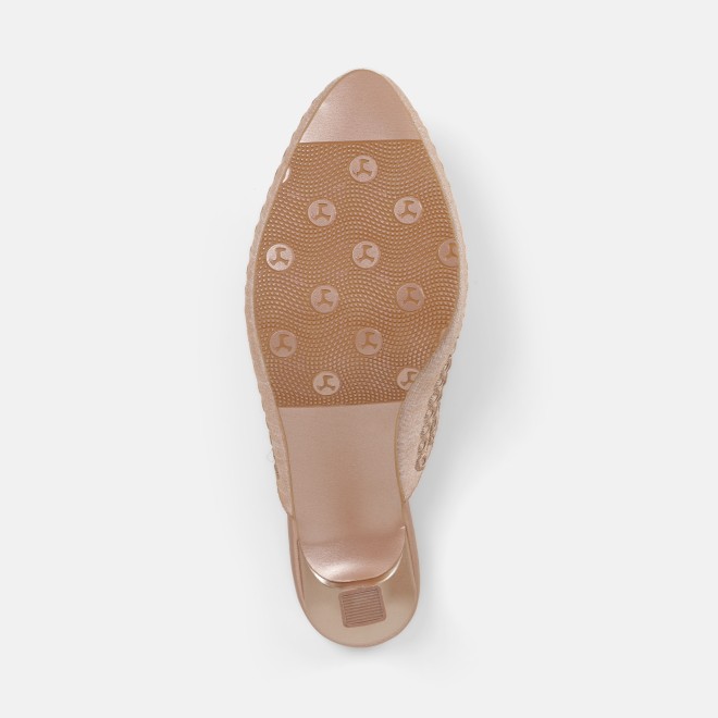 Mochi Women Peach Ethnic Slip Ons (SKU: 31-1304-80-37)