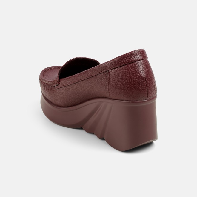 Mochi Women Maroon Casual Loafers (SKU: 31-1313-44-36)