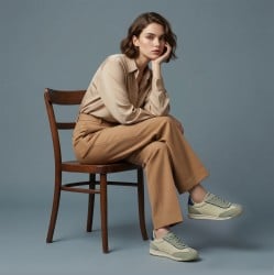 Mochi Women Green Sports Sneakers