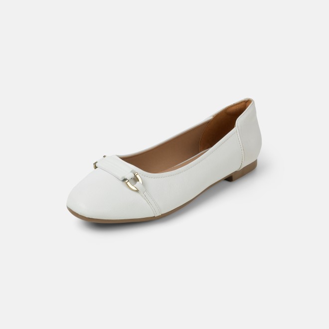 Mochi Women White Casual Ballerinas (SKU: 31-1331-16-36)