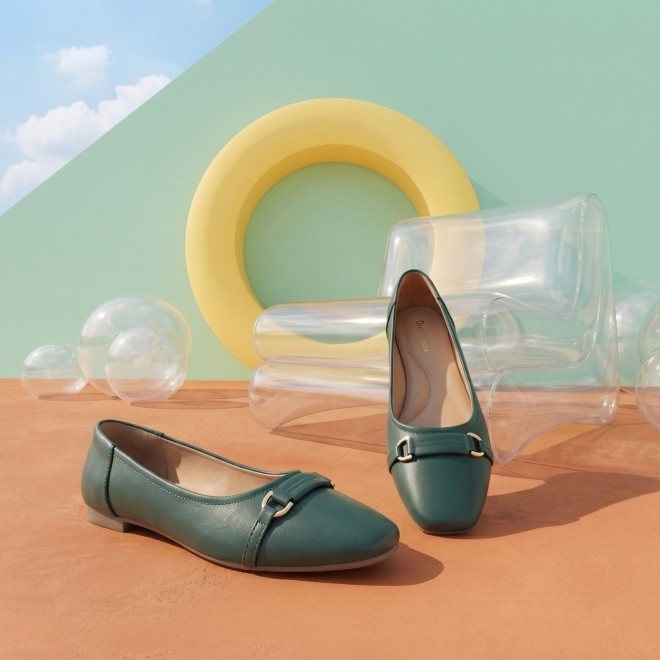 Mochi Women Green Casual Ballerinas (SKU: 31-1331-21-36)