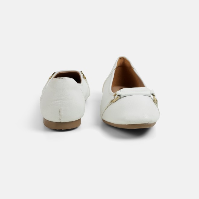 Mochi Women White Casual Ballerinas (SKU: 31-1331-16-36)