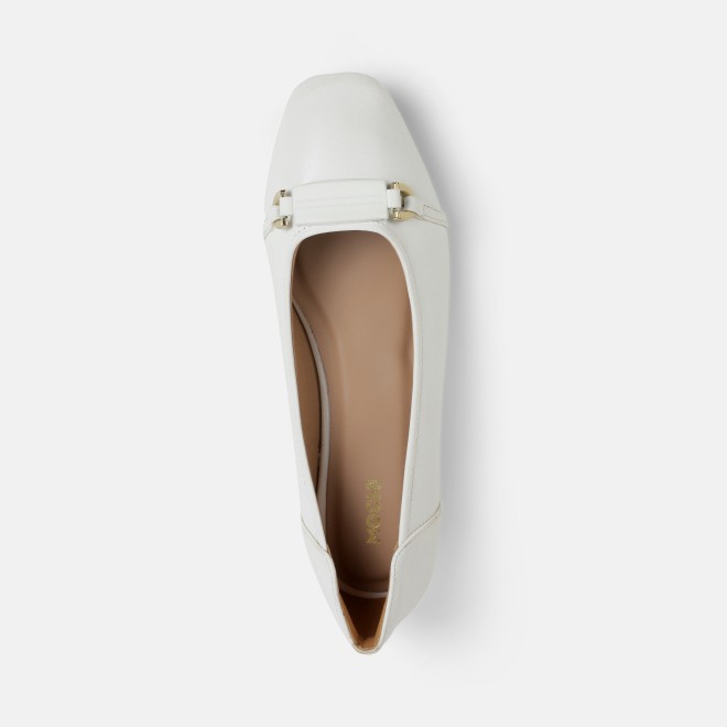 Mochi Women White Casual Ballerinas (SKU: 31-1331-16-36)