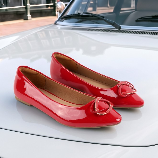 Mochi Women Red Casual Ballerinas (SKU: 31-1333-18-36)