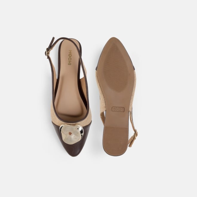 Mochi Women Brown Casual Sandals (SKU: 31-1335-12-36)