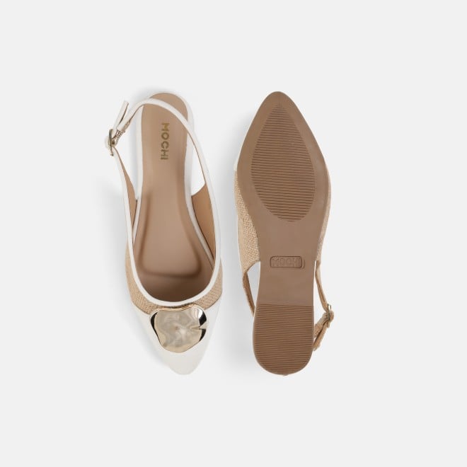Mochi Women White Casual Sandals (SKU: 31-1335-16-36)