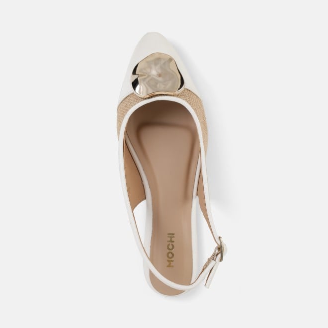 Mochi Women White Casual Sandals (SKU: 31-1335-16-36)