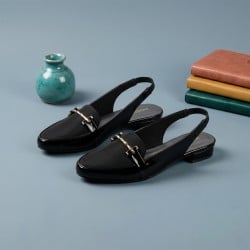 Mochi Women Black Formal Sandals