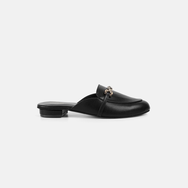 Mochi Women Black Formal Slip Ons (SKU: 31-1342-11-37)