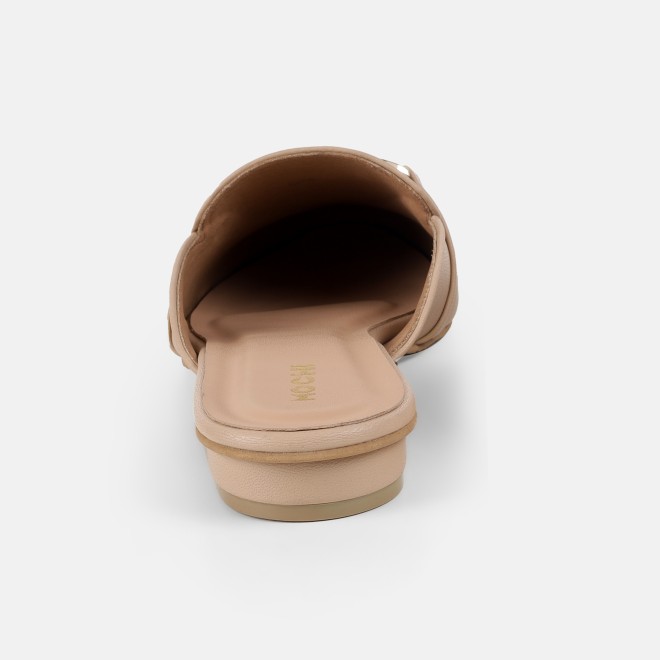 Mochi Women Beige Formal Slip Ons (SKU: 31-1342-20-36)