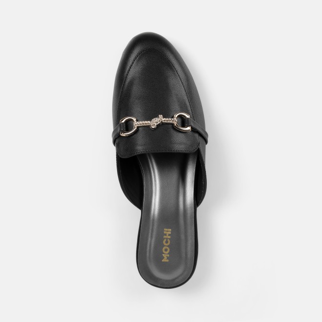 Mochi Women Black Formal Slip Ons (SKU: 31-1342-11-37)