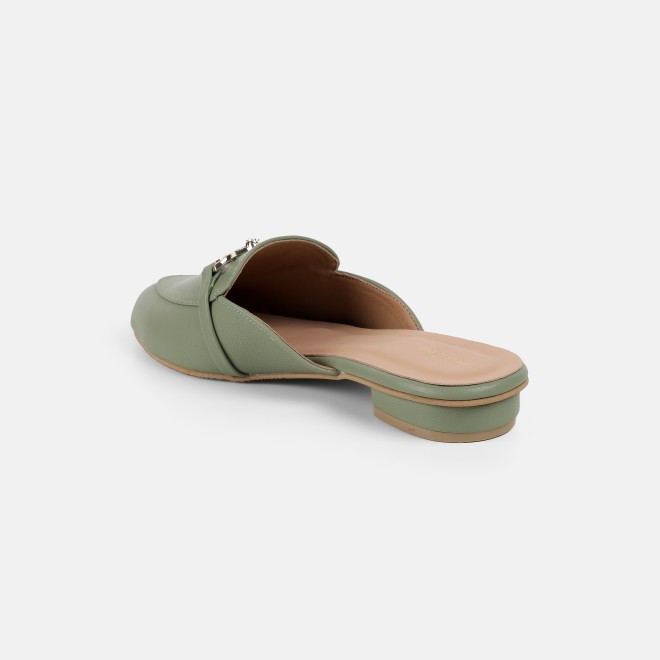 Mochi Women Green Formal Slip Ons (SKU: 31-1342-21-36)