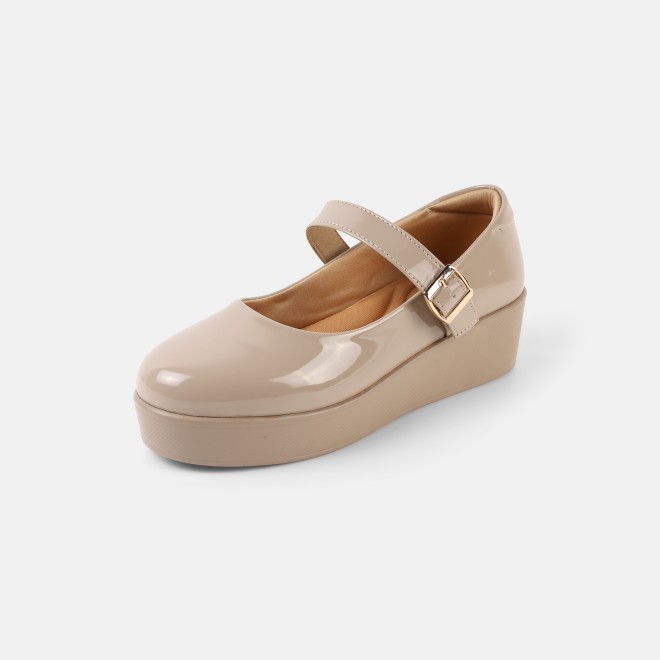 Mochi Women Beige Casual Ballerinas (SKU: 31-1489-20-36)
