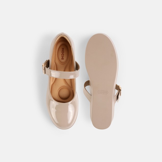 Mochi Women Beige Casual Ballerinas (SKU: 31-1489-20-36)