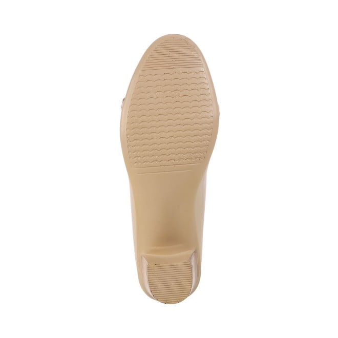 Mochi Women Beige Formal Slip-Ons (SKU: 31-336-20-39)