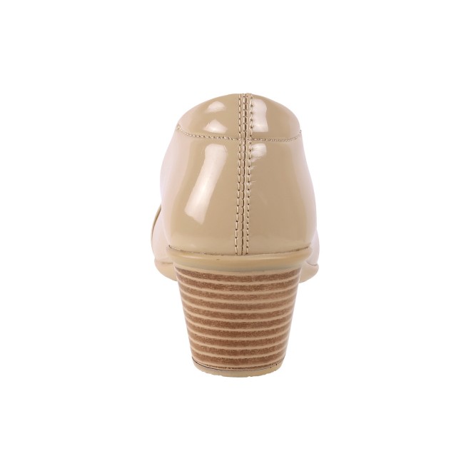Mochi Women Beige Formal Slip-Ons (SKU: 31-336-20-40)