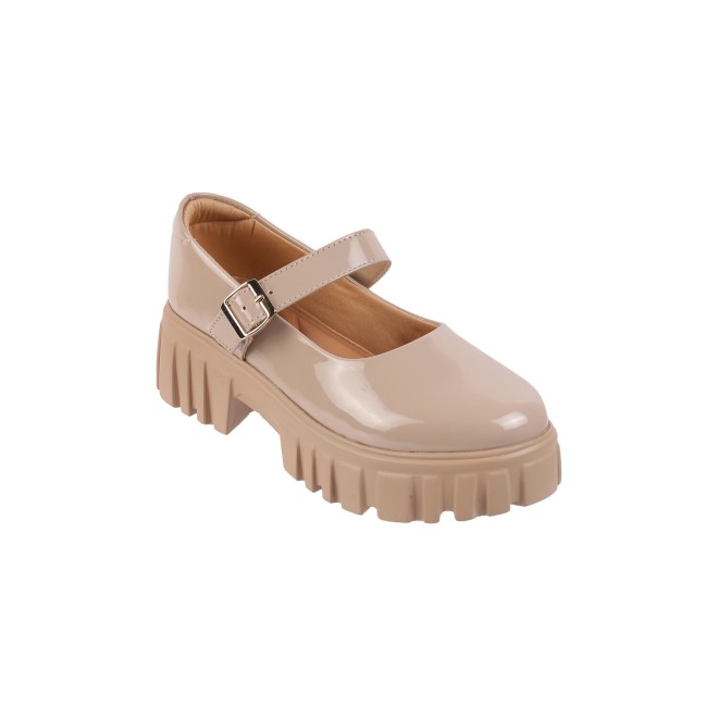 Mochi Women Beige Casual Slip-Ons (SKU: 31-340-20-41)