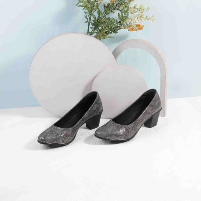 Mochi Women Gun-metal Casual Ballerinas (SKU: 31-342-29-38)