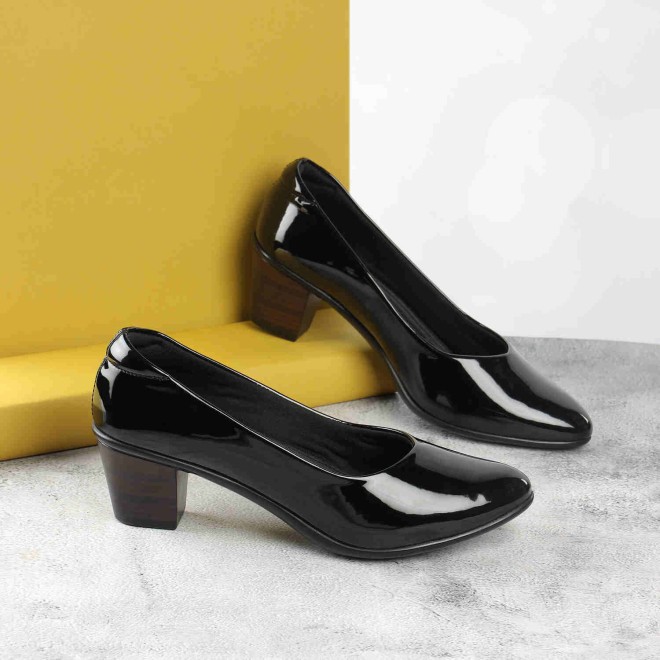 Mochi Women Black Formal Slip-Ons (SKU: 31-351-11-37)