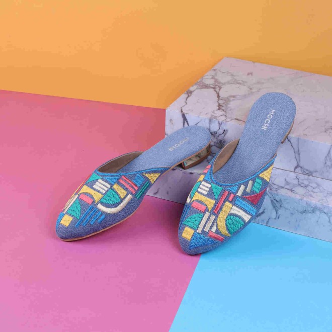 Mochi Women Blue Casual Clogs (SKU: 31-359-45-37)