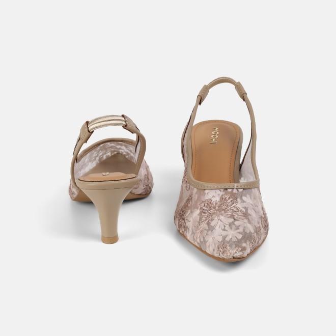 Mochi Women Beige Casual Sandals (SKU: 31-438-20-40)