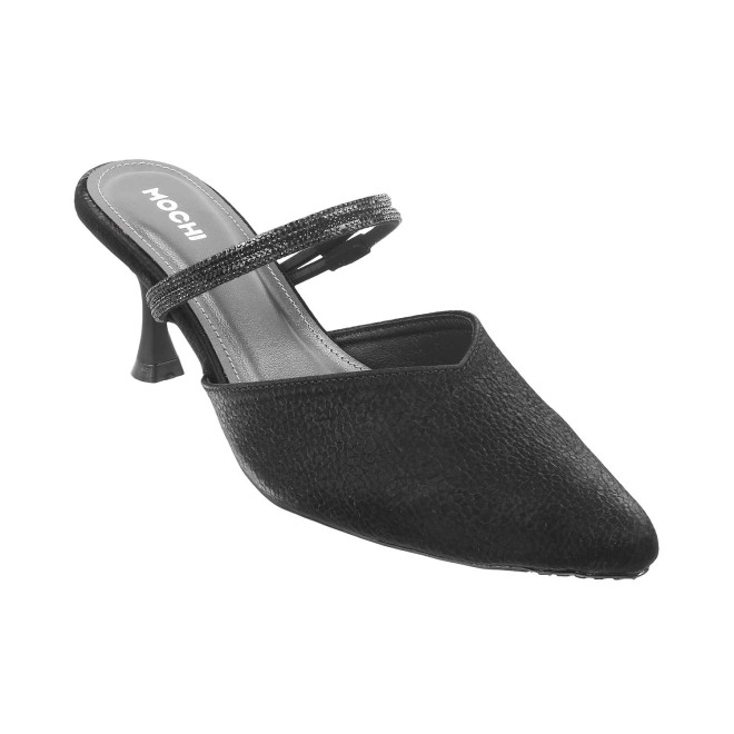 Mochi Women Black Formal Slip Ons (SKU: 31-440-11-36)