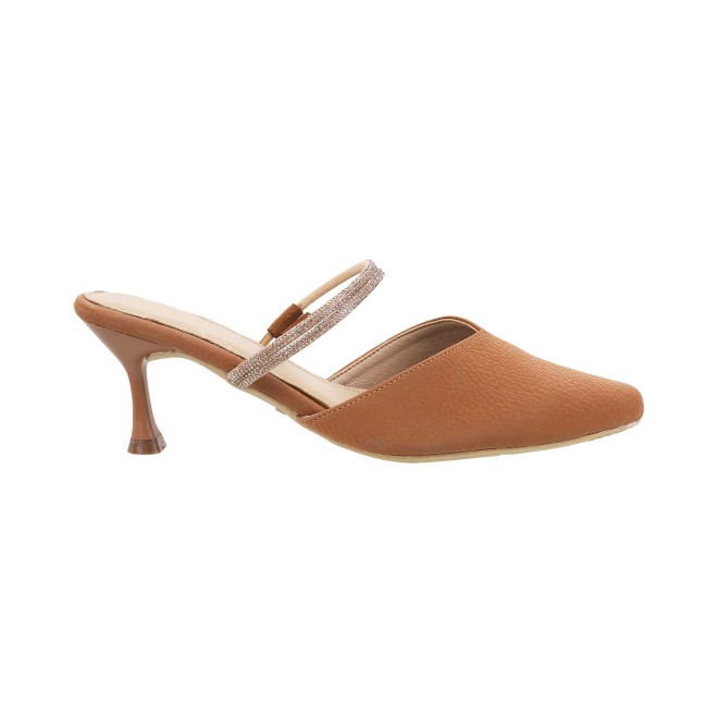 Mochi Women Tan Formal Slip Ons (SKU: 31-440-23-36)