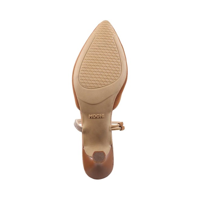 Mochi Women Tan Formal Slip Ons (SKU: 31-440-23-36)