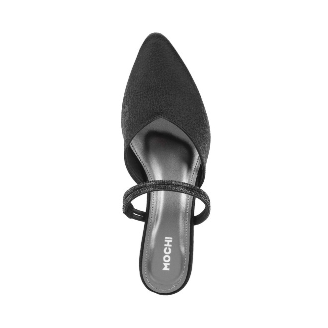 Mochi Women Black Formal Slip Ons (SKU: 31-440-11-36)