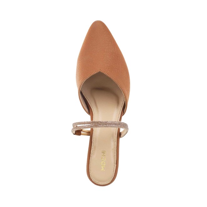 Mochi Women Tan Formal Slip Ons (SKU: 31-440-23-36)