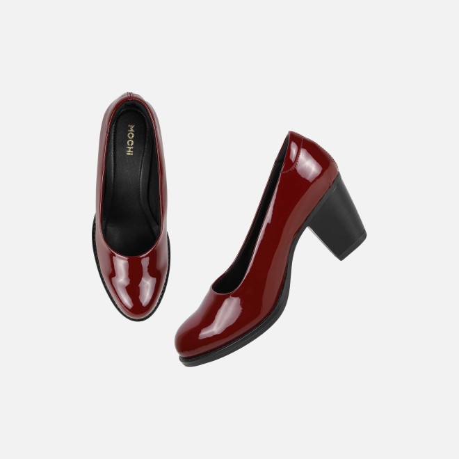 Mochi Women Maroon Formal Pumps (SKU: 31-444-44-40)