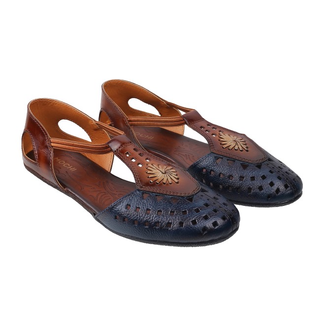 Mochi Women Navy-Blue Casual Slip Ons