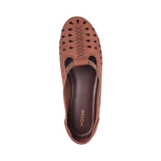 Mochi Women Brown Casual Ballerinas (SKU: 31-4955-12-36)