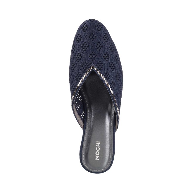Mochi Women Blue Ethnic Slip Ons (SKU: 31-5026-45-36)
