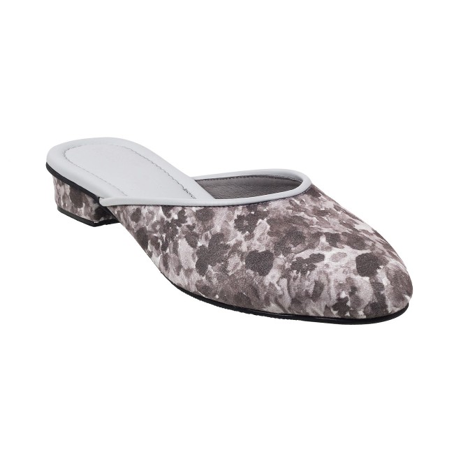 Mochi Women Grey Ethnic Slip Ons (SKU: 31-5065-14-36)