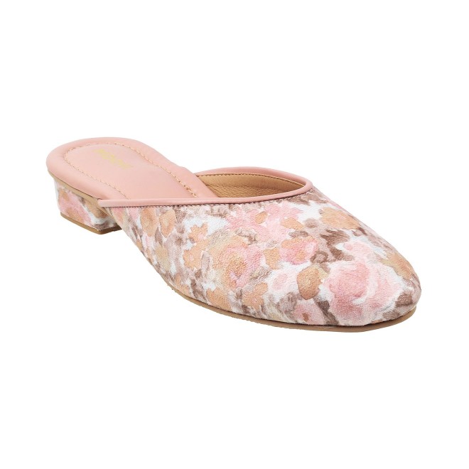 Mochi Women Peach Ethnic Slip Ons (SKU: 31-5065-80-36)