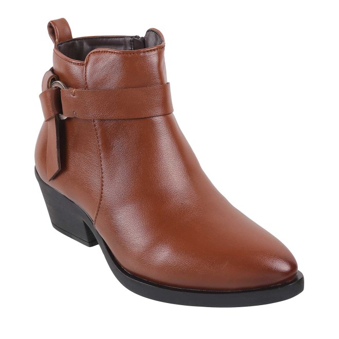 Mochi Women Tan Party Boots (SKU: 31-5075-23-36)