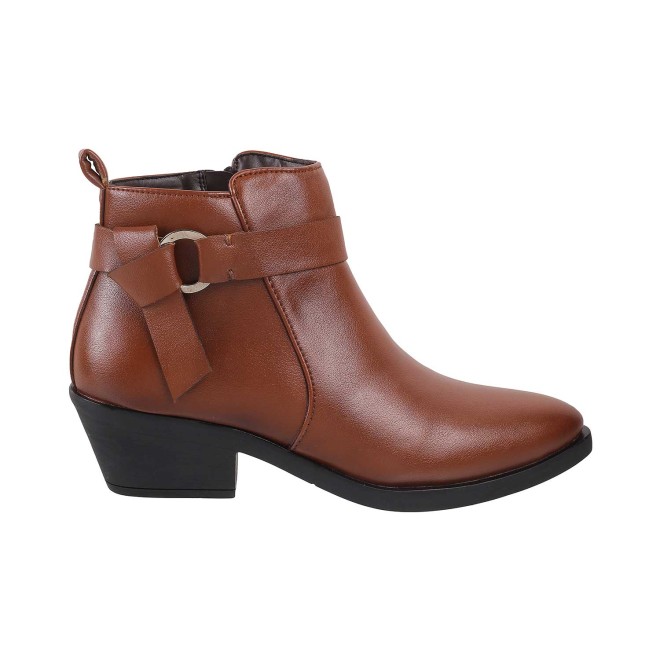 Mochi Women Tan Party Boots (SKU: 31-5075-23-36)