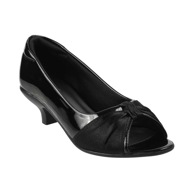 Mochi Women Black Formal Peep Toes (SKU: 31-5141-11-36)