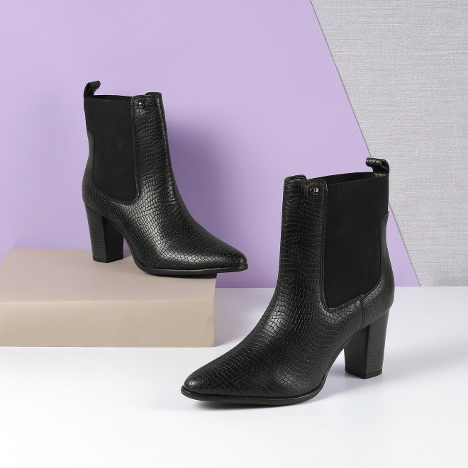 Mochi Women Black Casual Boots (SKU: 31-688-11-36)